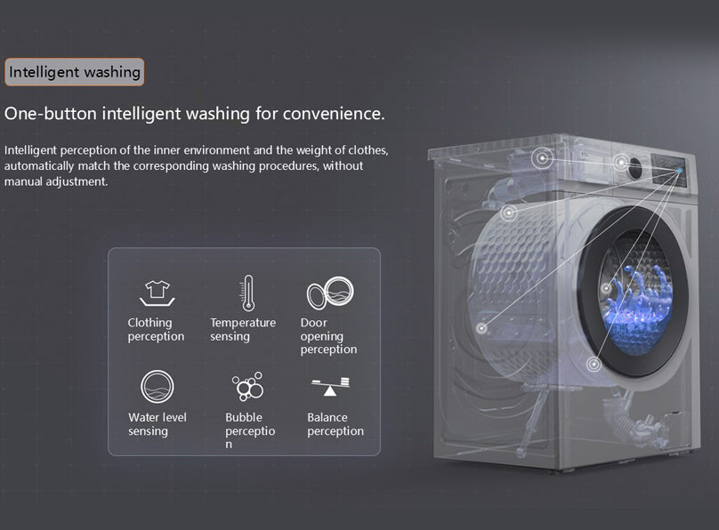 HYE 9kg Freestanding Washing Machine 1400rpm, White - W0109RT14W07