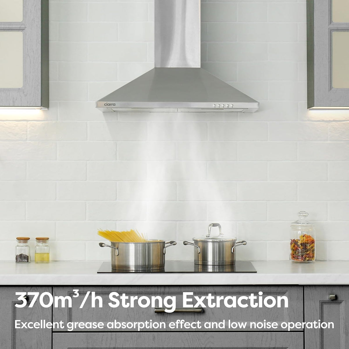 CIARRA 60cm CBCS6201  Wall Mounted Extractor Fan – A++