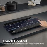 CIARRA 2800W Double Induction Hob – Touch Control, 9 Levels CUTIH2