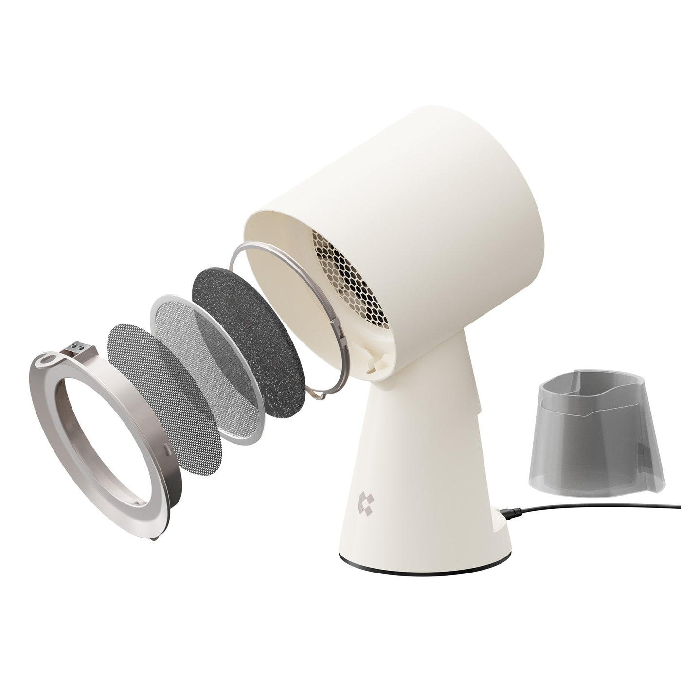 Ciarra HOOD TO GO Portable Mini Desktop Cooker Hood Ivory Mist