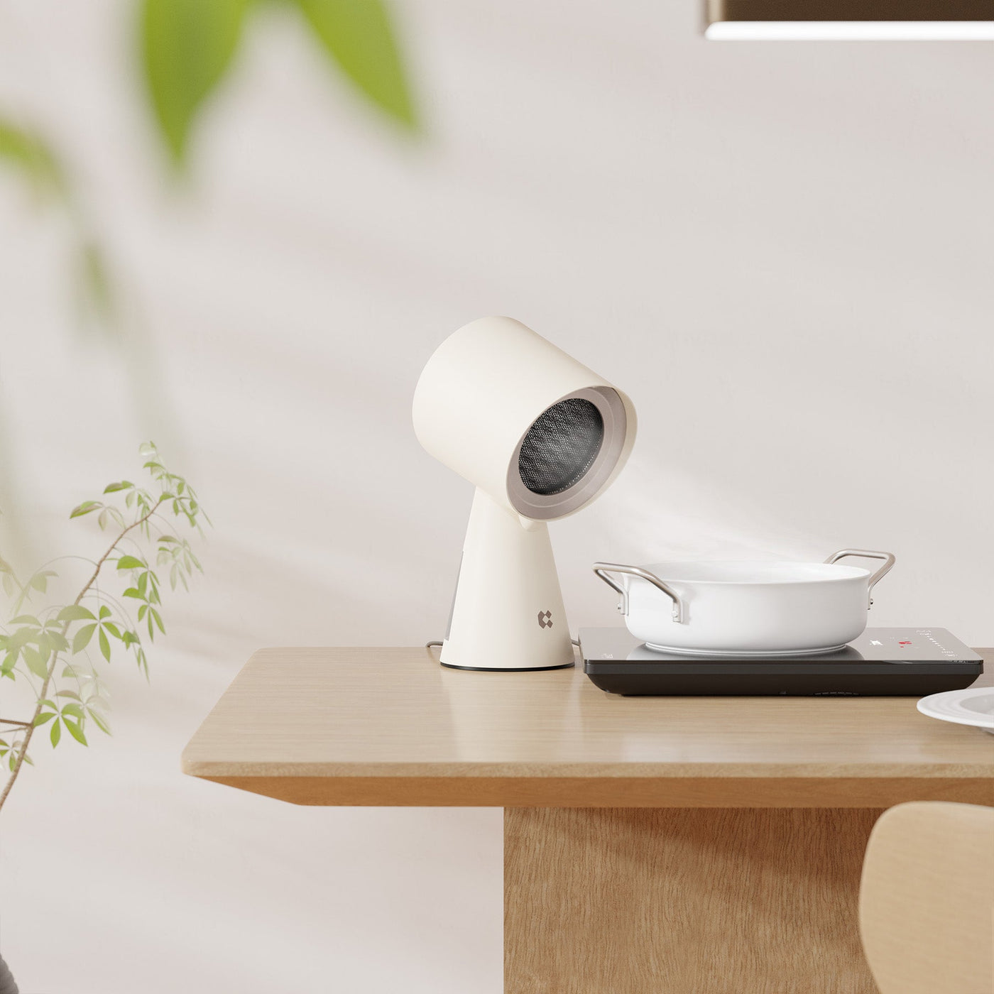 Ciarra HOOD TO GO Portable Mini Desktop Cooker Hood Ivory Mist