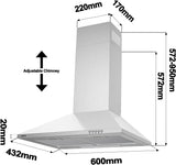 CIARRA 60cm CBCS6201  Wall Mounted Extractor Fan – A++