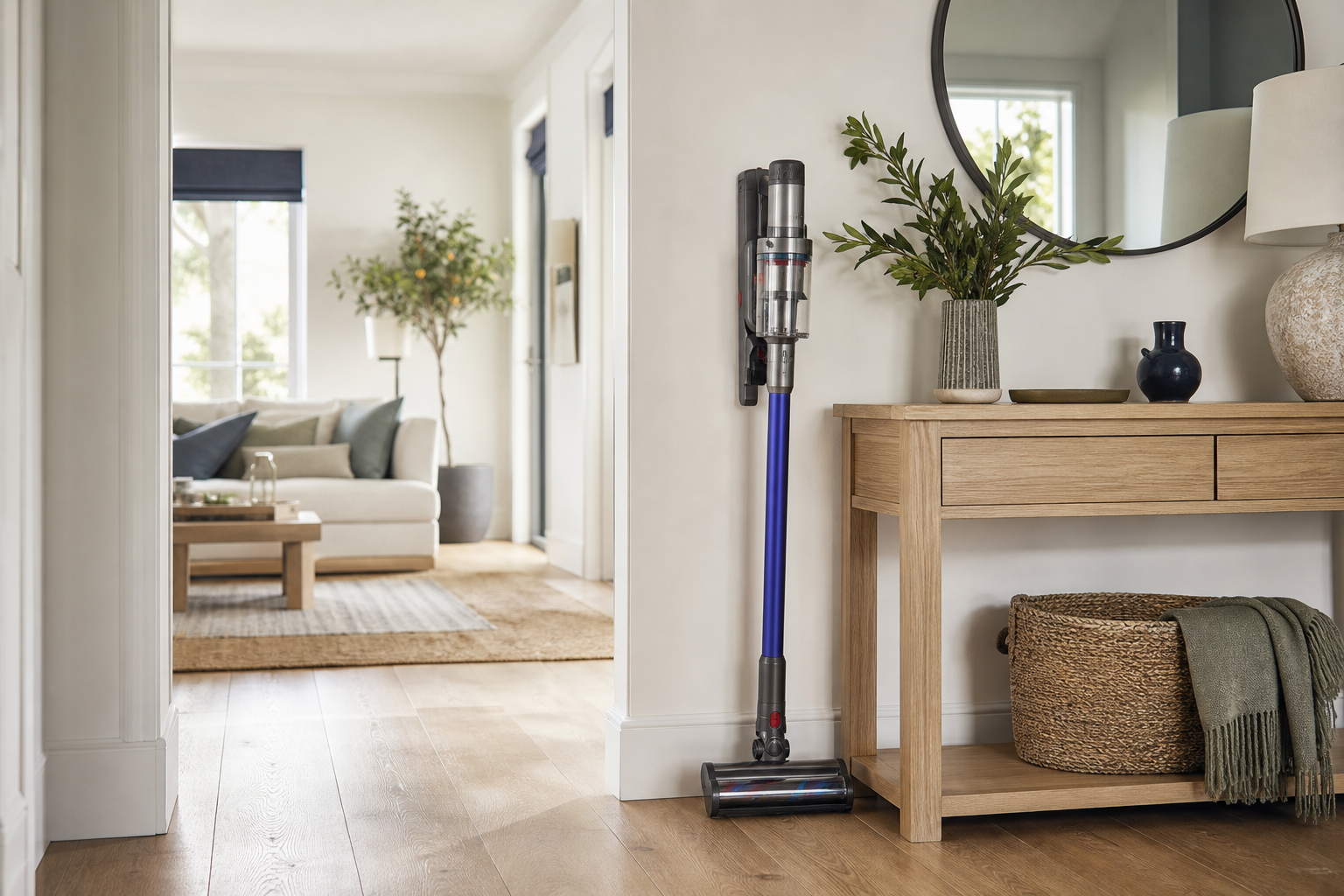 Vacuum cleaners appliances in a real home